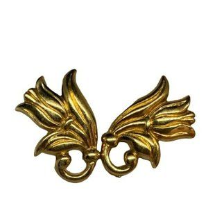 1990 Vintage Avon Spring Tulip Earrings Gold Plated Surgical Steel Posts